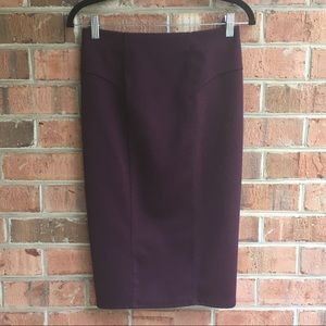 Zara Midi Pencil Skirt Wine / Burgundy